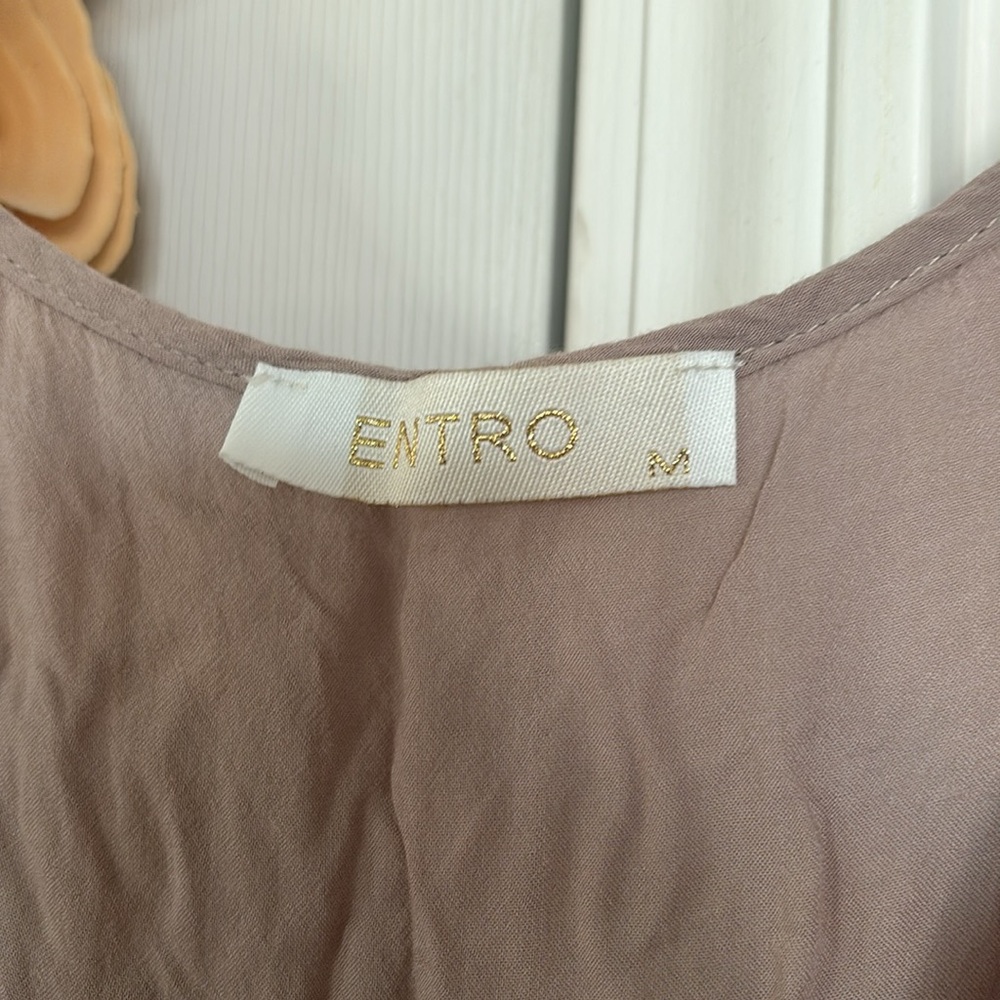 ENTRO Dress Ombre Tan Blue Tank size M - Picture 4 of 5